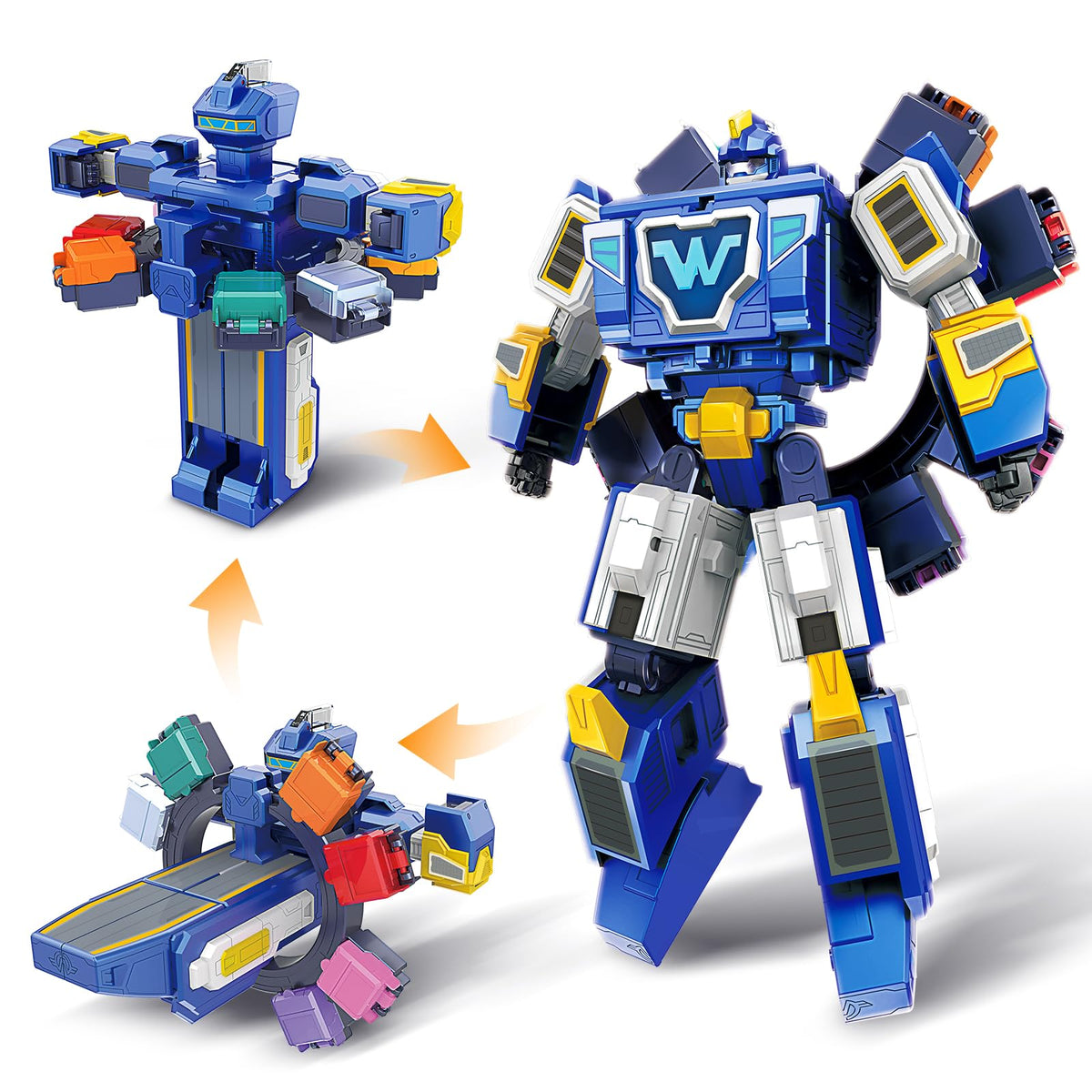 Super Wings transforming toy in robot mode for imaginative play and fine motor skills.