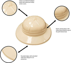 Super Z Outlet safari hat back view emphasizing classic khaki tan style