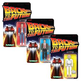 Super7 Back to the Future card back artwork on packaging.