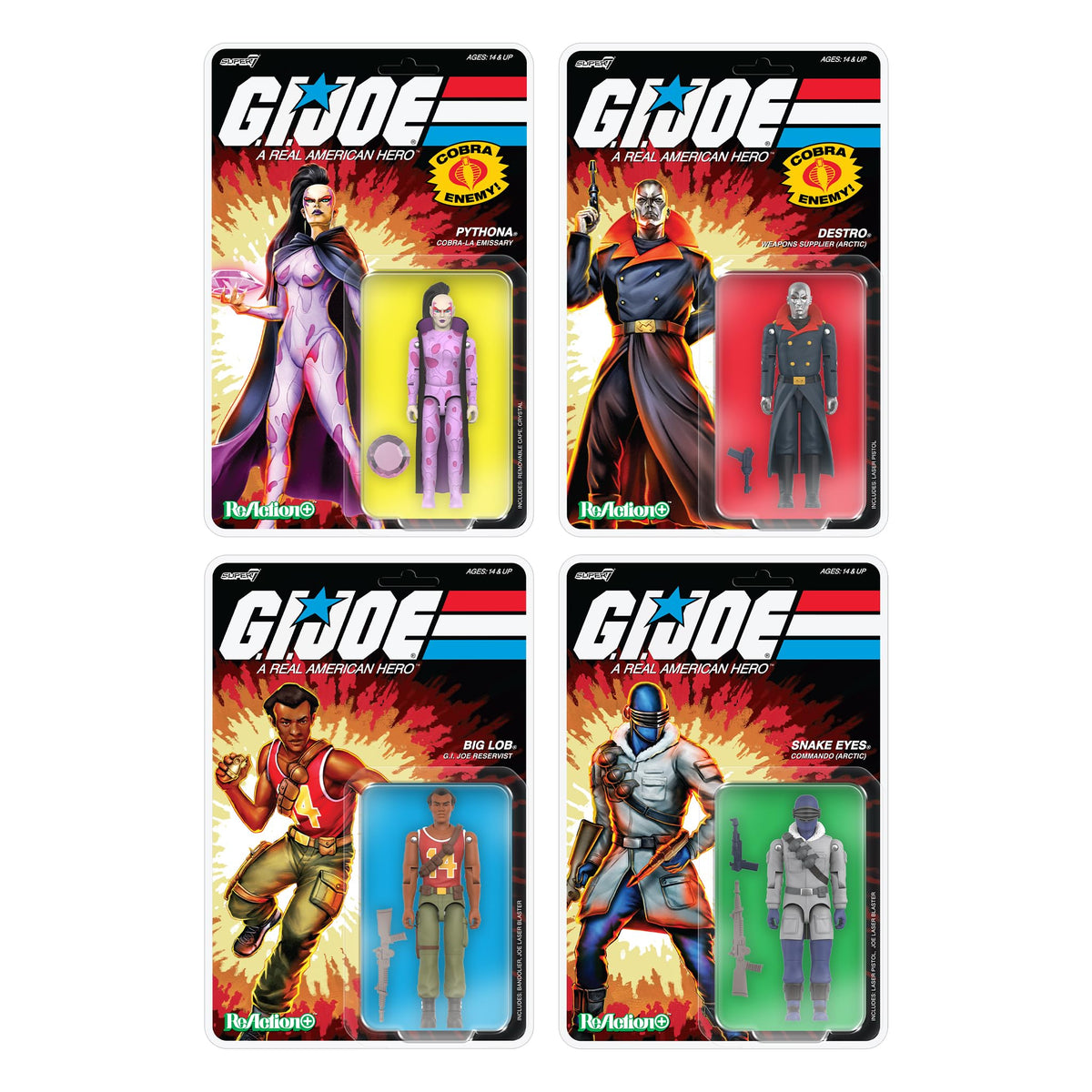 Super7 Big Lob Joe Laser Blaster accessory in hand for dynamic display.