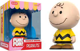 Super7 Charlie Brown yellow figure front pose for versatile shelf display