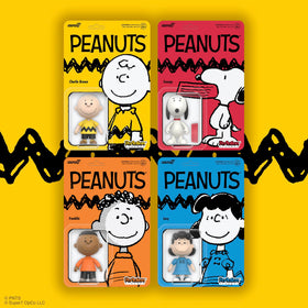 Super7 Charlie Brown in yellow shirt zigzag symbol for fans