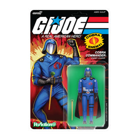Super7 Cobra Commander ReAction+ figure front pose for retro display