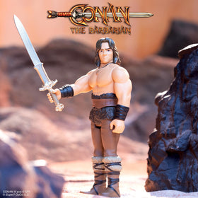 Palm-sized Conan barbarian collectible for display shelves and dioramas.