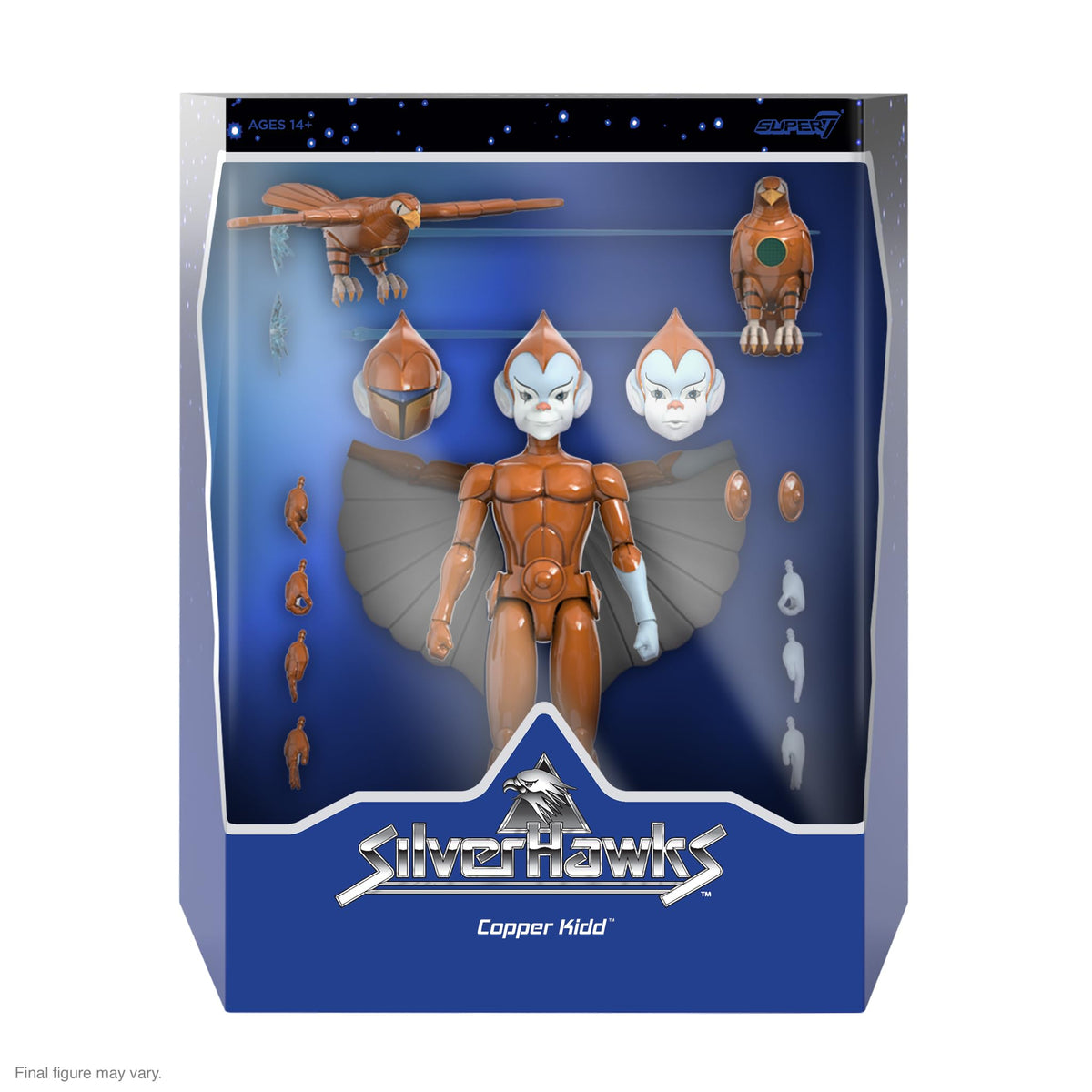 Copper Kidd figure back view highlighting sculpted wing design