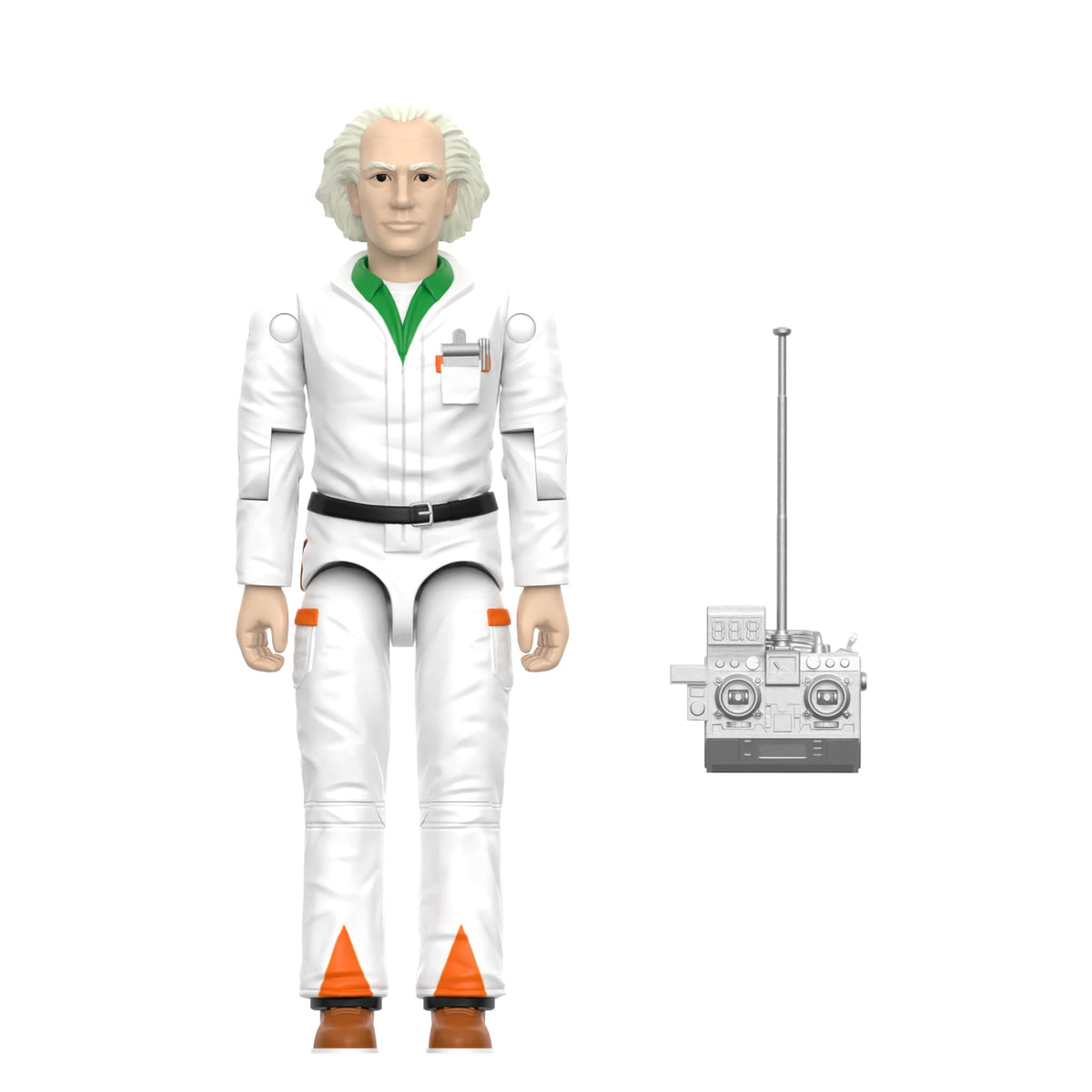Super7 Doc Brown with remote-control accessory for poseable scenes.