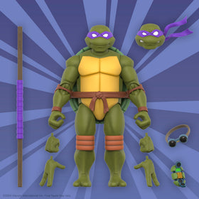 Interchangeable hands for Super7 Donatello Ultimates enhance pose variety and scenes.