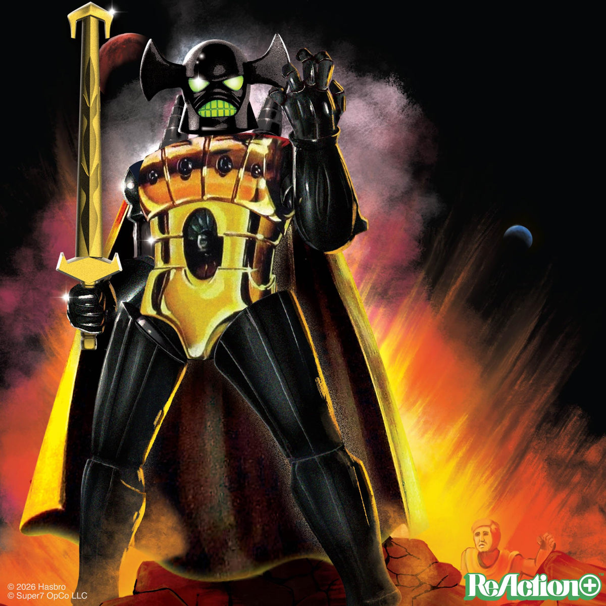 Super7 blister-card packaging with original artwork enhances display storytelling