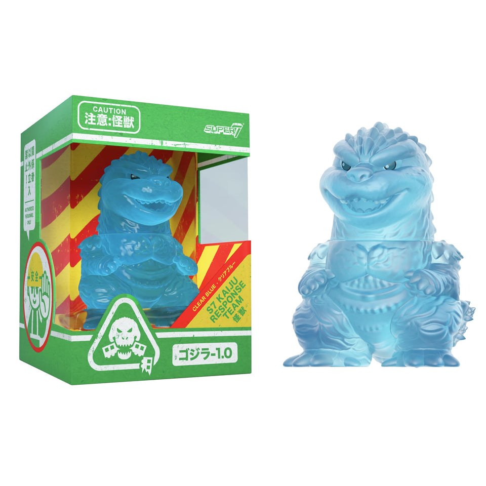 Super7 Fun! Fun! Toho Godzilla Minus One clear blue figure for dynamic shelf display.