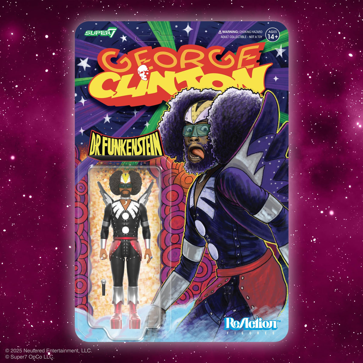 Super7 George Clinton Dr Funkenstein articulation pose for dynamic dioramas