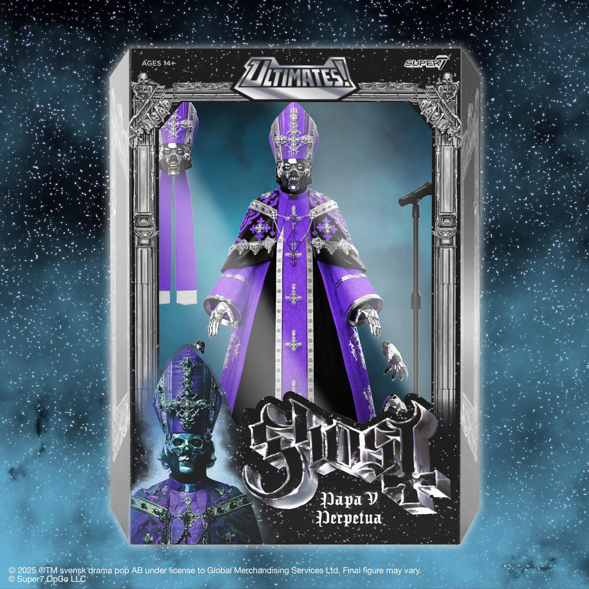 7 inch scale figure posed in a dynamic stance with articulated joints