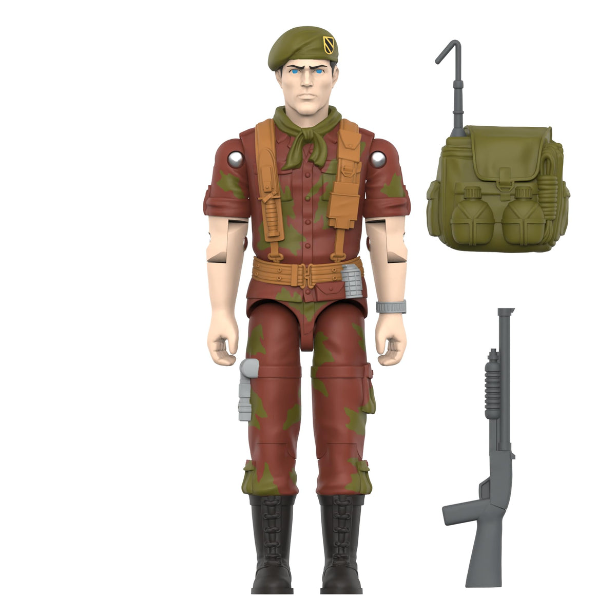 Super7 G.I. Joe Lt. Falcon figure front view for display-ready posing