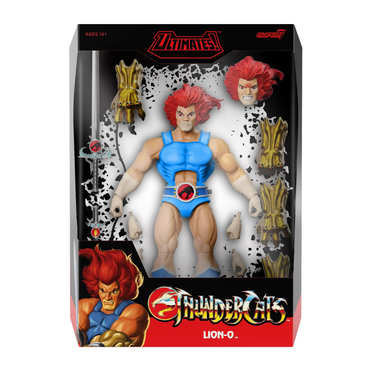 Super7 Lion-O ULTIMATES! interchangeable heads and hands expand play possibilities