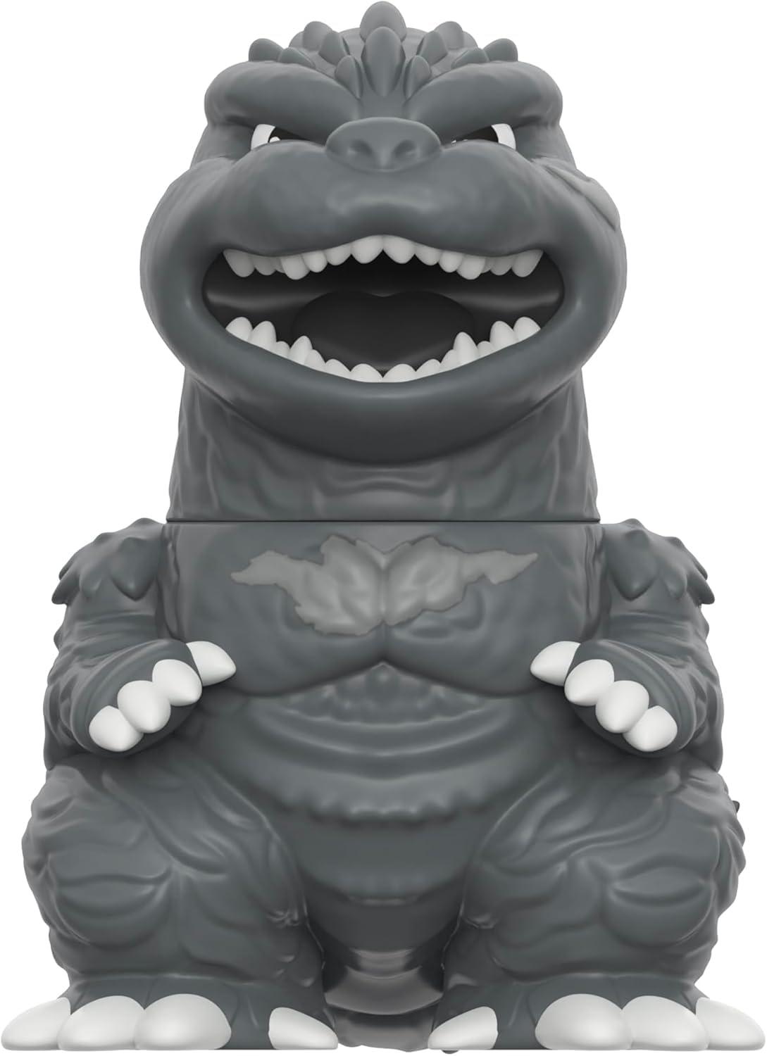 Neck articulation on grayscale Godzilla Minus One allows dynamic posing.