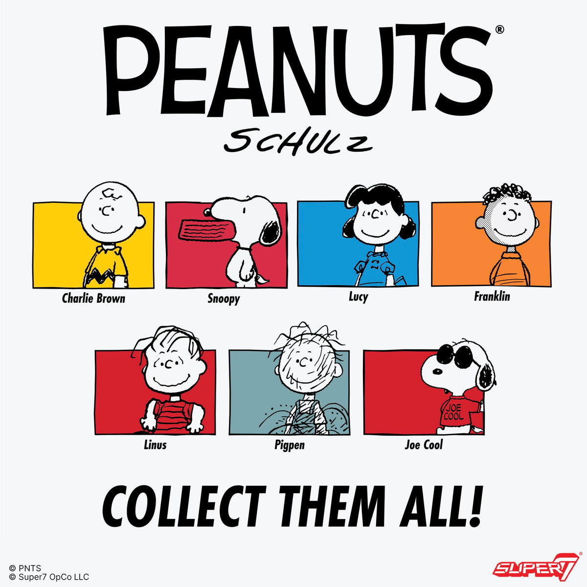 Super7 Peanuts Joe Cool Snoopy blister packaging preserves retro vibe.