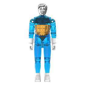 Super7 Time Traveler side pose in translucent blue shows 12-point articulation.