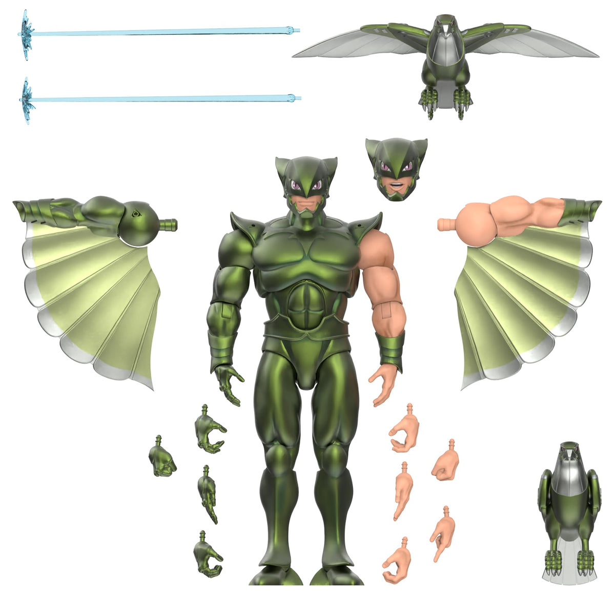 Super7 SilverHawks Flashback figure front view highlighting premium detailing and poseability