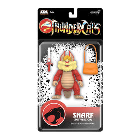Super7 Snarf deluxe figure posing to highlight 26-point articulation for dynamic display.