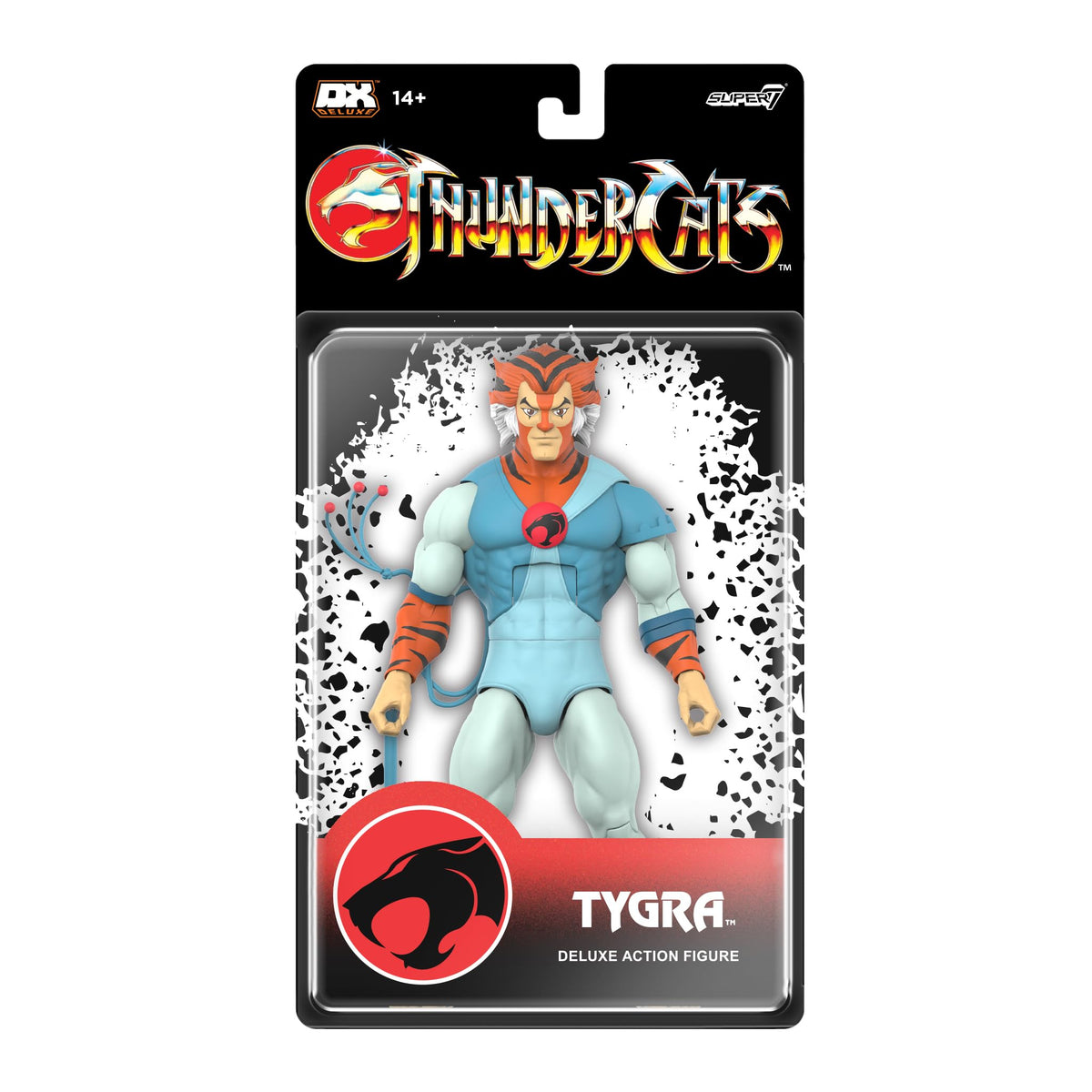 Super7 Thundercats Tygra figure with iconic pose for dynamic display