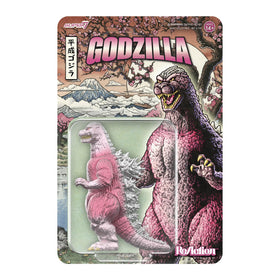 Super7 Toho Godzilla89 cherry blossom cardback enhances nostalgic display