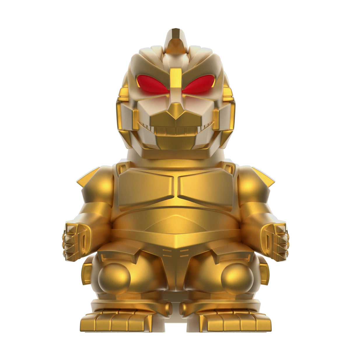 Super7 Toho Mechagodzilla Gold neck articulation enables flexible posing.
