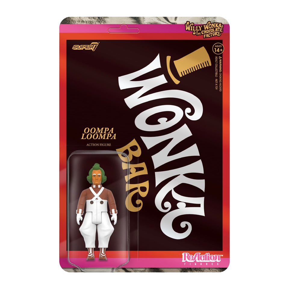 Super7 Willy Wonka Oompa Loompa front view for display collection
