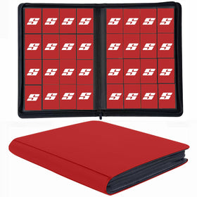 SuperAimi 1000+ pockets binder with red cover for large card collections.