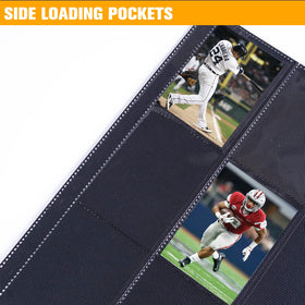 SuperAimi double-sided sleeve pages with 32 pockets maximize display space.