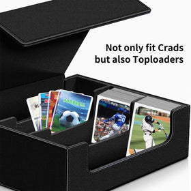 SuperAimi magnetic closure box keeps 600+ 35PT top loaders organized