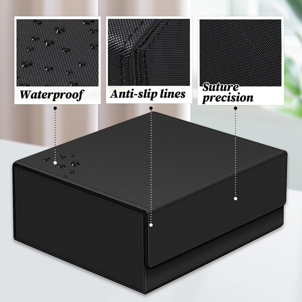 SuperAimi PU leather card deck box protects MTG and sports cards
