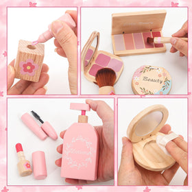 SUPERGFS nail polish bottle wood piece with shiny pretend finish.