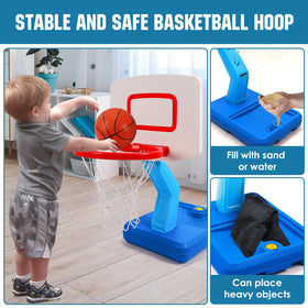 SUPER JOY height-adjustable hoop grows with your child for lasting use
