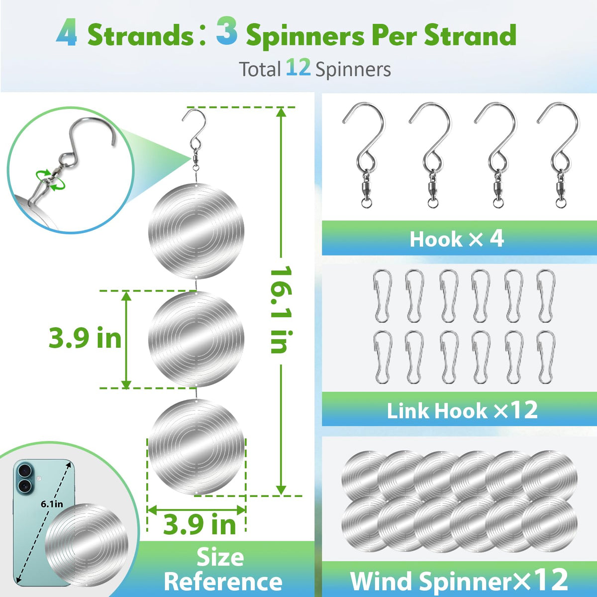 Stainless steel bird deterrents withstand outdoor conditions while adding shine.