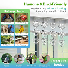 Superlong Bird Deterrents stainless steel construction withstands outdoors