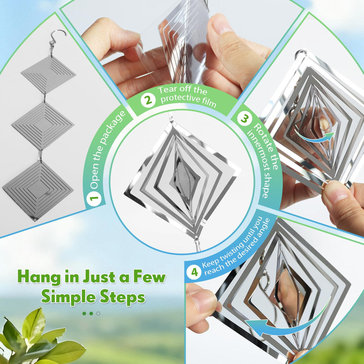 Superlong garden decor supports bird control with stylish outdoor elegance.