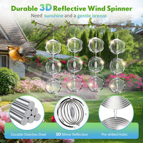Four sets include spinners, hooks, and link hardware for versatile hanging.