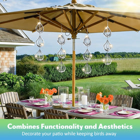 Superlong sunlight reflection deterrent enhances outdoor ambiance while guiding birds away