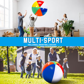 Supervitae rainbow beach ball outdoor play with family