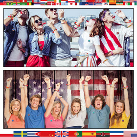 Supervitae world flags travel decor for classrooms, parties, and home celebrations.