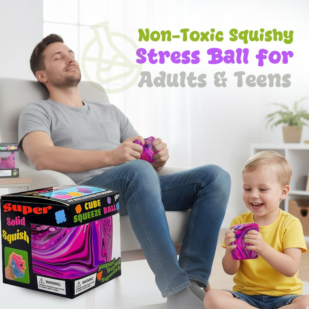 SUPERZON Squishy Cube desk-use ready for quick breaks and concentration aid