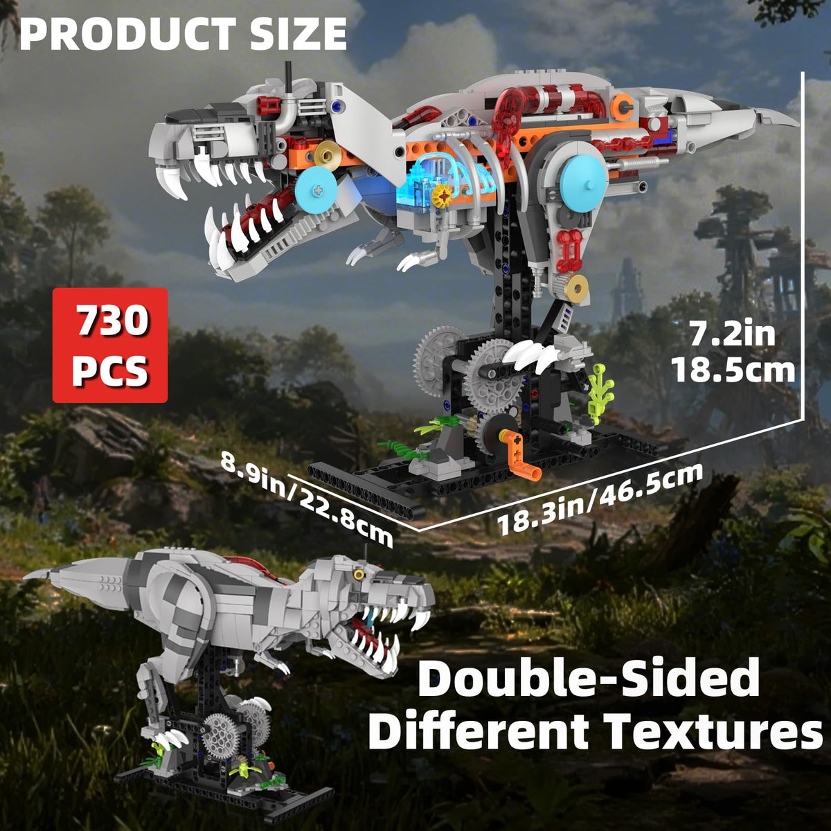 Suplanet 730-piece kit builds a sturdy T-Rex model for STEM play