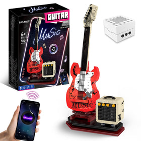 Suplanet electric guitar model base provides sturdy display and assembly.
