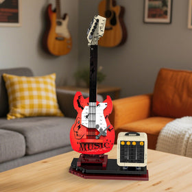 Suplanet treble rocker detail mirrors authentic guitar aesthetics for display.