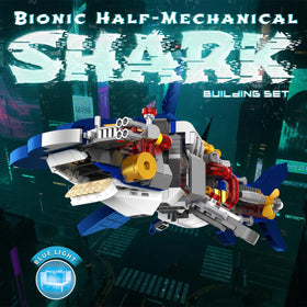 Suplanet shark model rotates on the display stand for dynamic showcases.