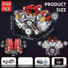 Suplanet V8 engine desktop decor display enhances a stylish home or office workspace