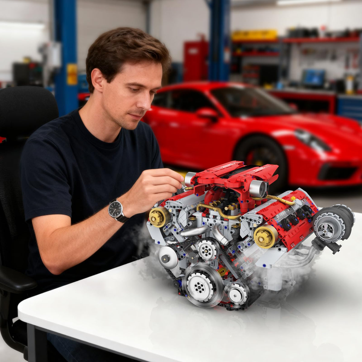Suplanet V8 engine gift for mechanical enthusiasts, ideal for birthdays and holidays