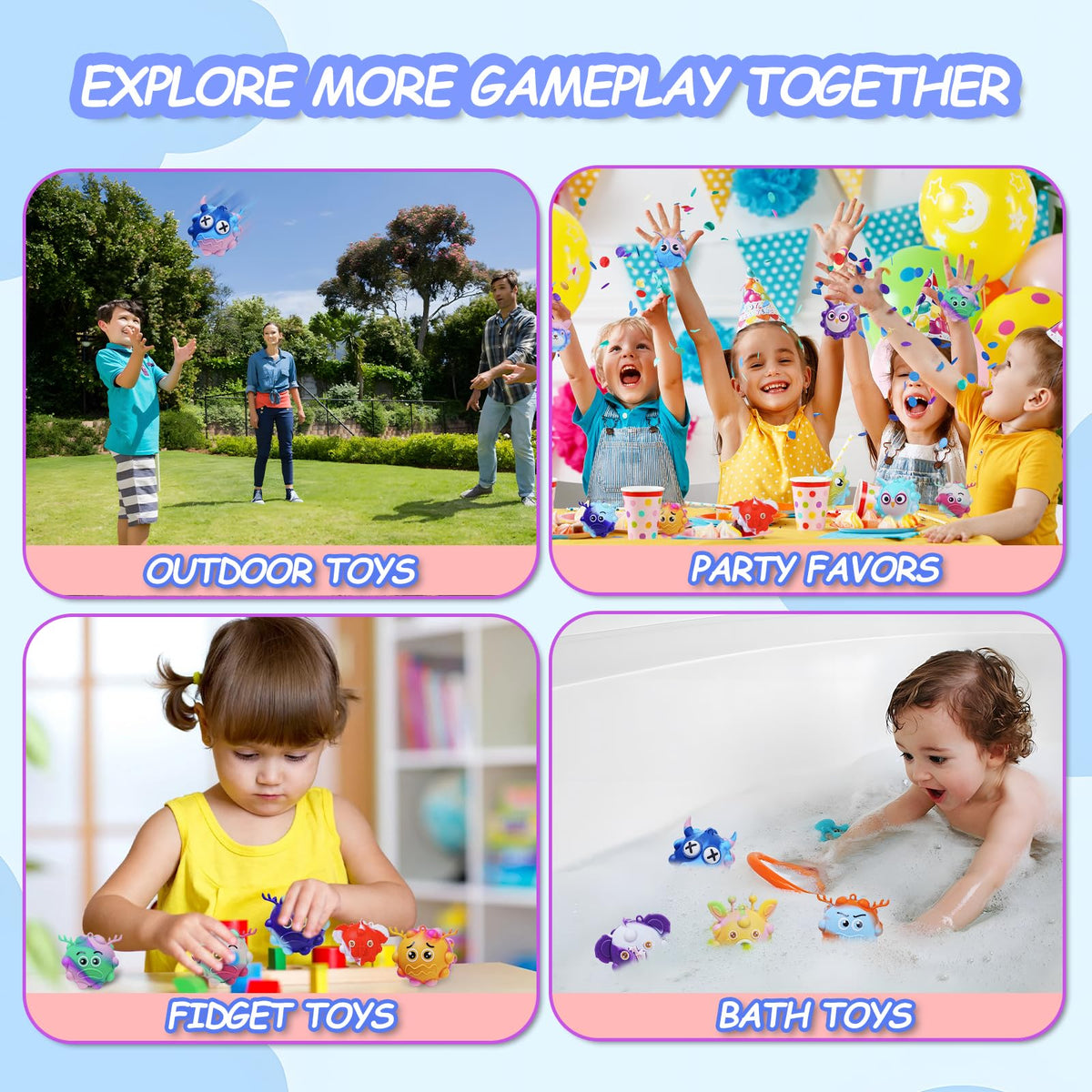 Supovil classroom prizes: small silicone fidget balls for reward time