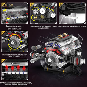 Supplanet V8 engine kit app control with three speed settings.