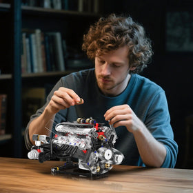 Supplanet V8 engine kit family-friendly building project for all ages.
