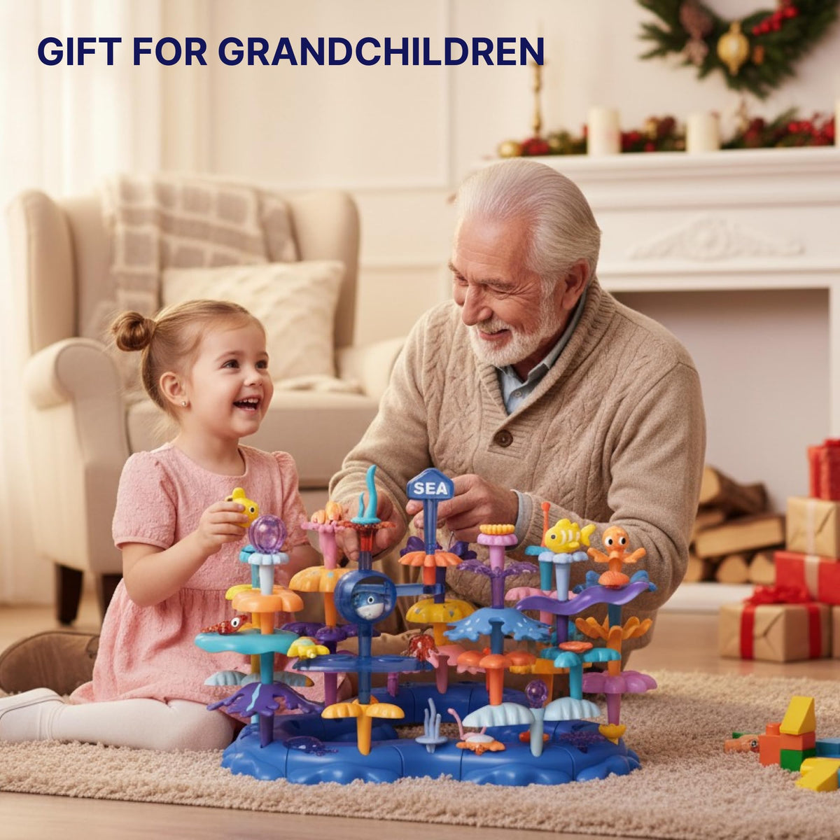 Supuzz Marine Explorer pufferfish figure enhancing color recognition and imaginative storytelling during playtime